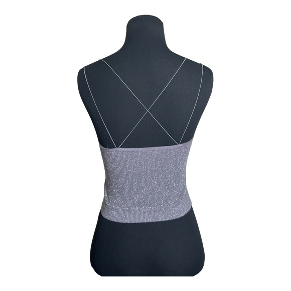Out from under gray shimmery crop tank top size large - Picture 8 of 11